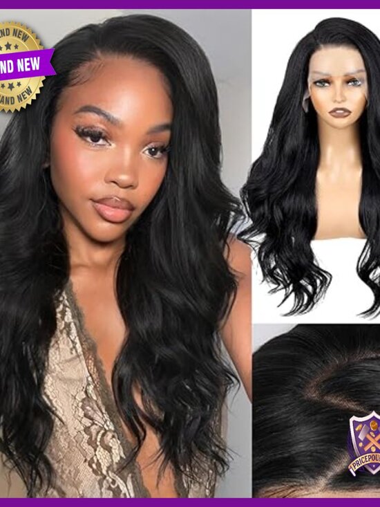 25 Inch Layered Wavy Synthetic Wig 13x6 Lace Front Pre Plucked main image 5